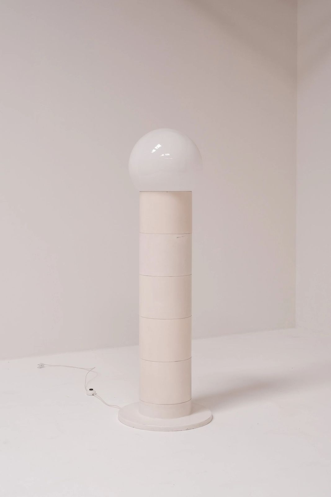Floorlamp Glass And Fiberglass 1970 photo for sale