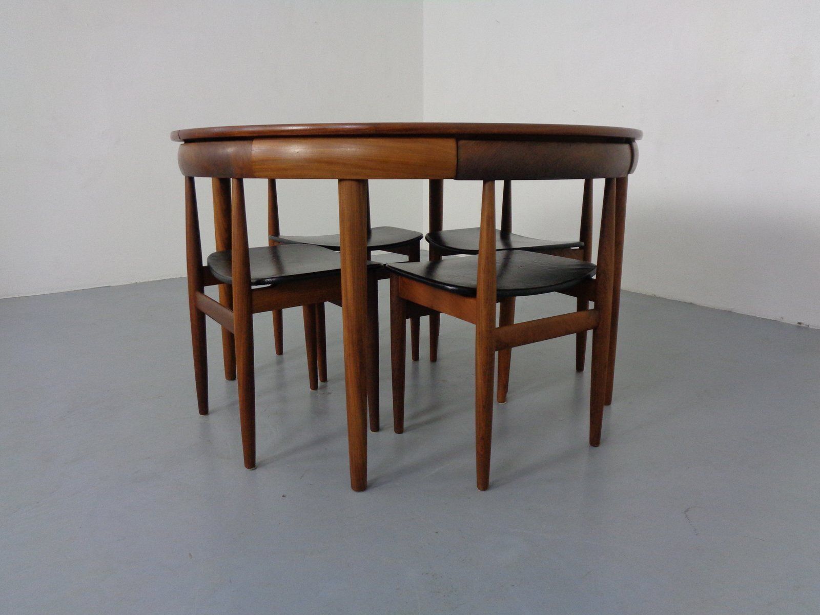 Roundette Teak Table & Chairs From Hans Olsen, Denmark, 1950sm, Set Of 5