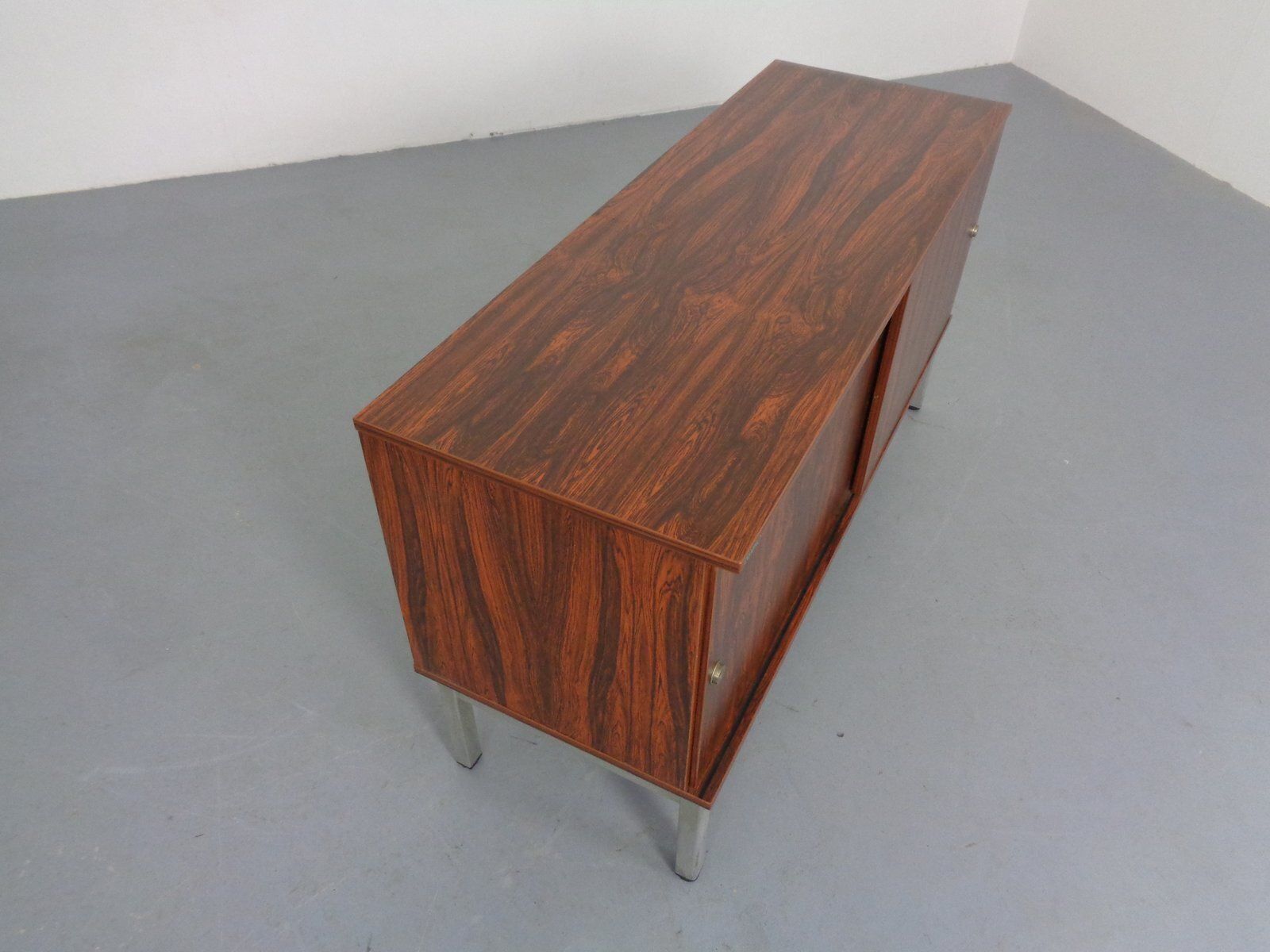 Furniture Small Laminated Sideboard In Rosewood Finish From Waiko, Germany, 1970s photo