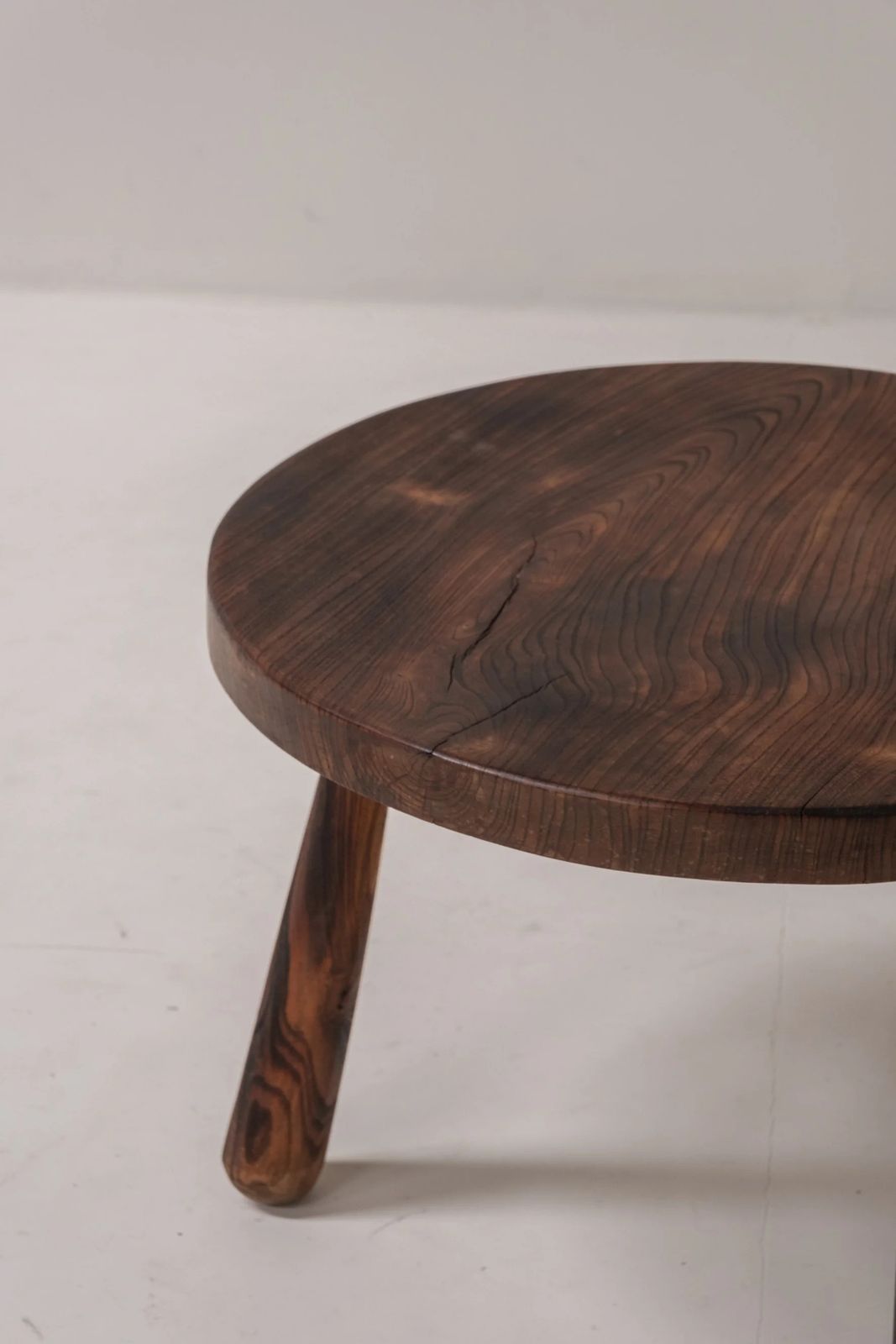 Brutalist Wooden Side Table, 1970s. photo furniture