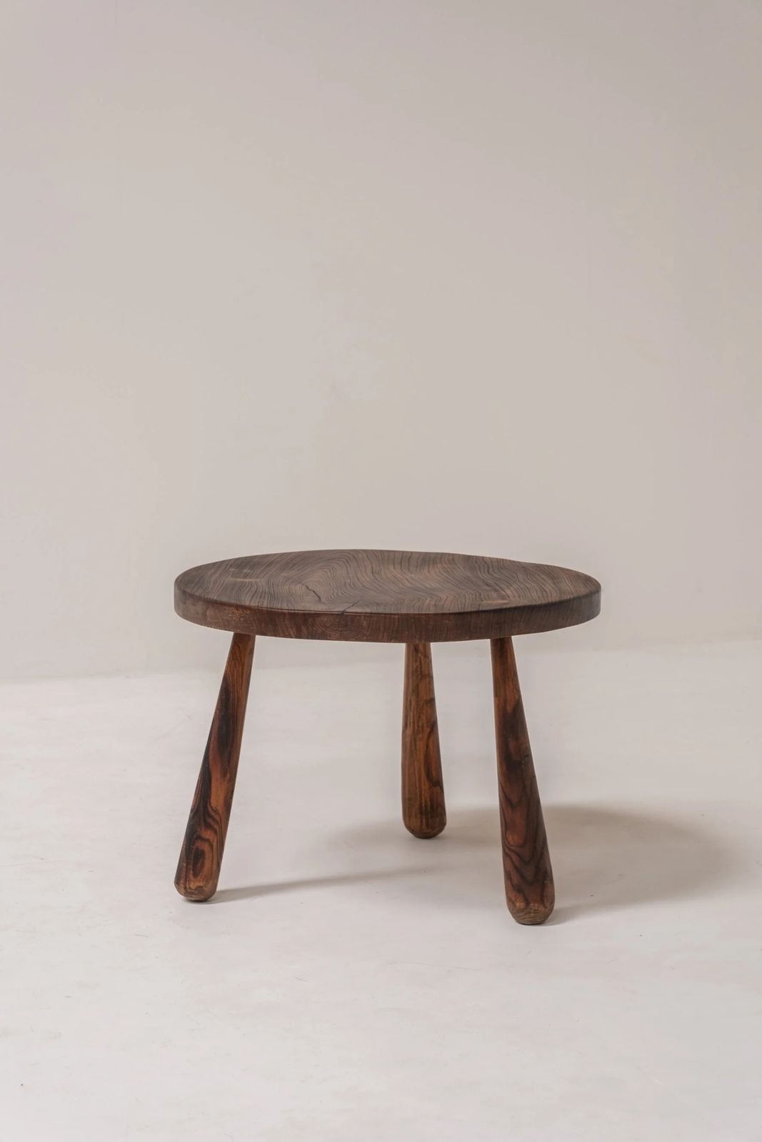 Brutalist Wooden Side Table, 1970s. photo for sale