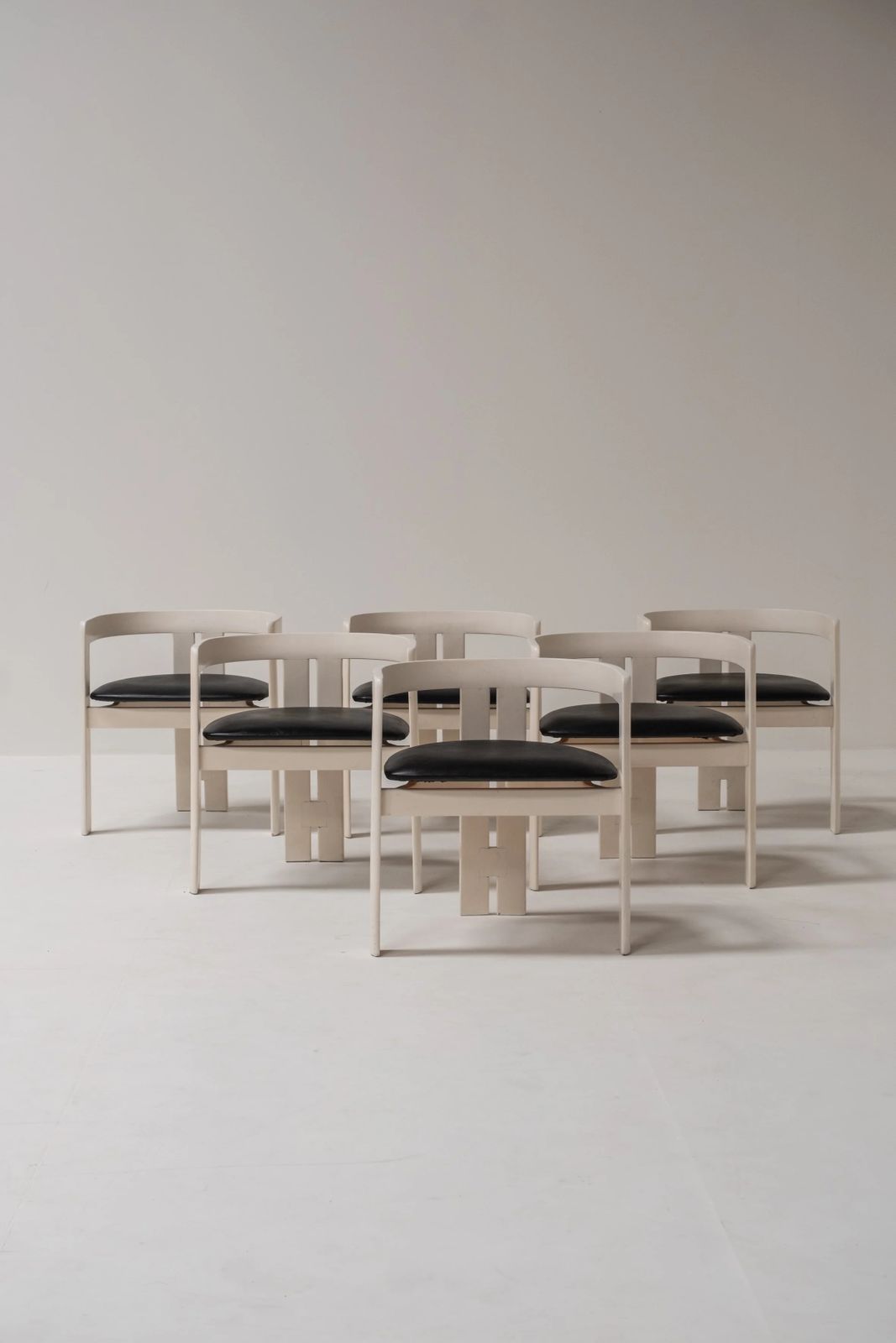 photo vintage Set Of 6 Pigreco Chairs, Gavina Production By Tobia Scarpa