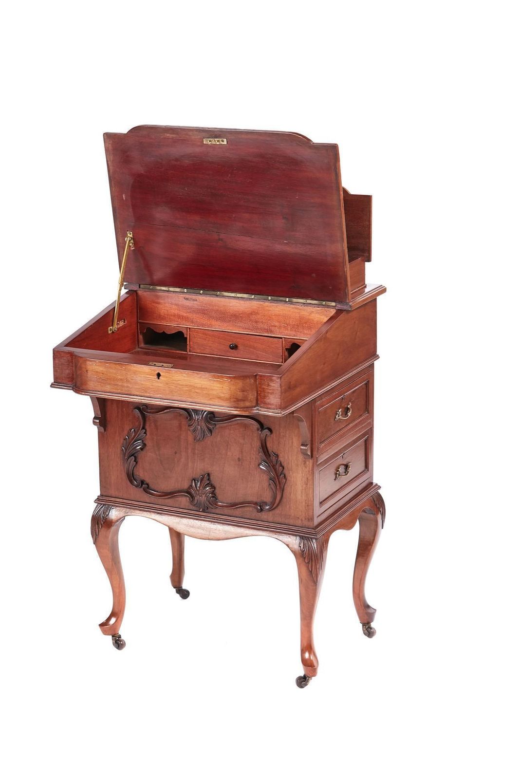 Antique Victorian Freestanding Walnut Davenport photo furniture