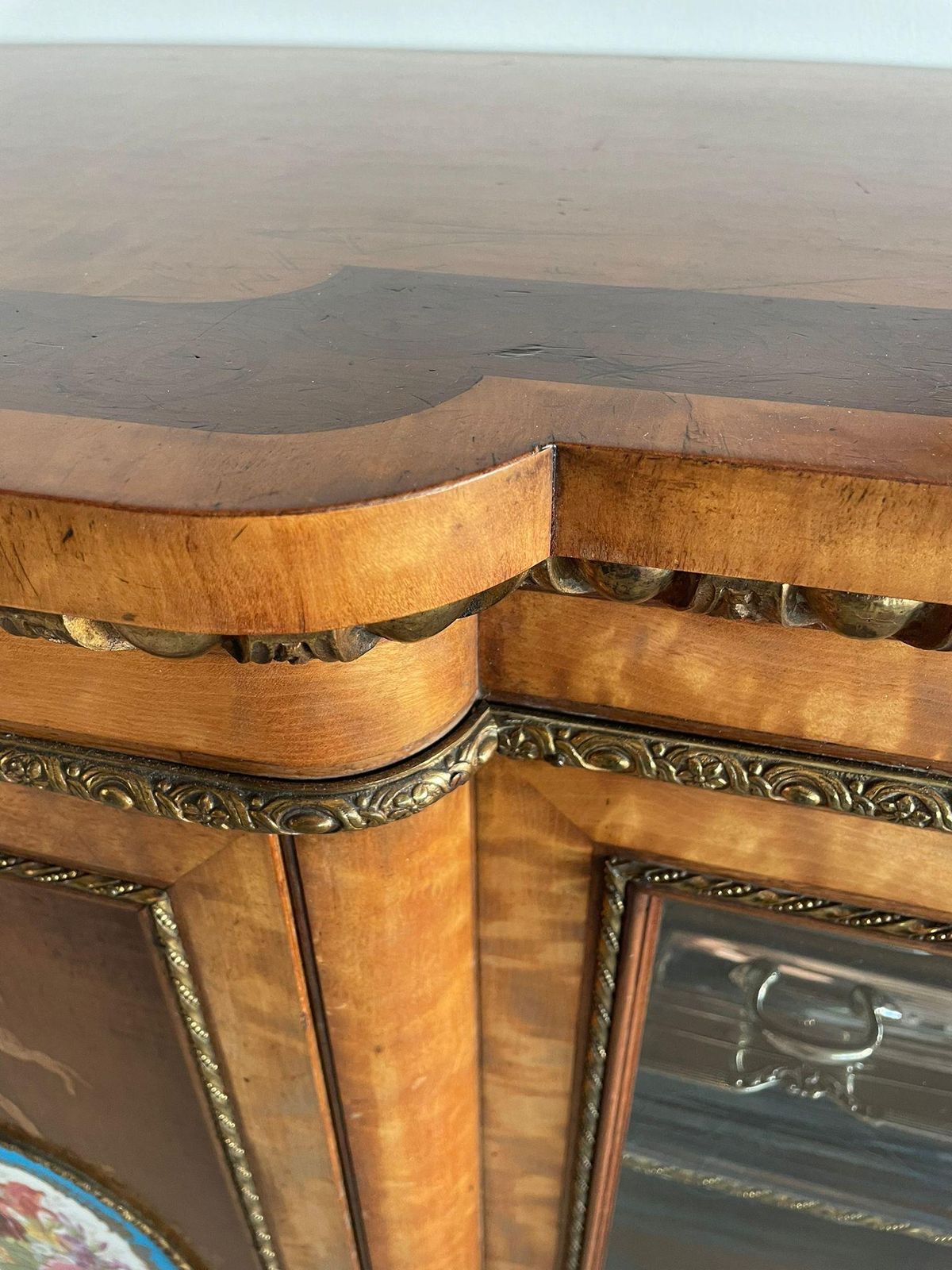 47500.0 Magnificent Exhibition Quality Large Satinwood Inland & Ormolu Mounted Credenza/Sideboard photo