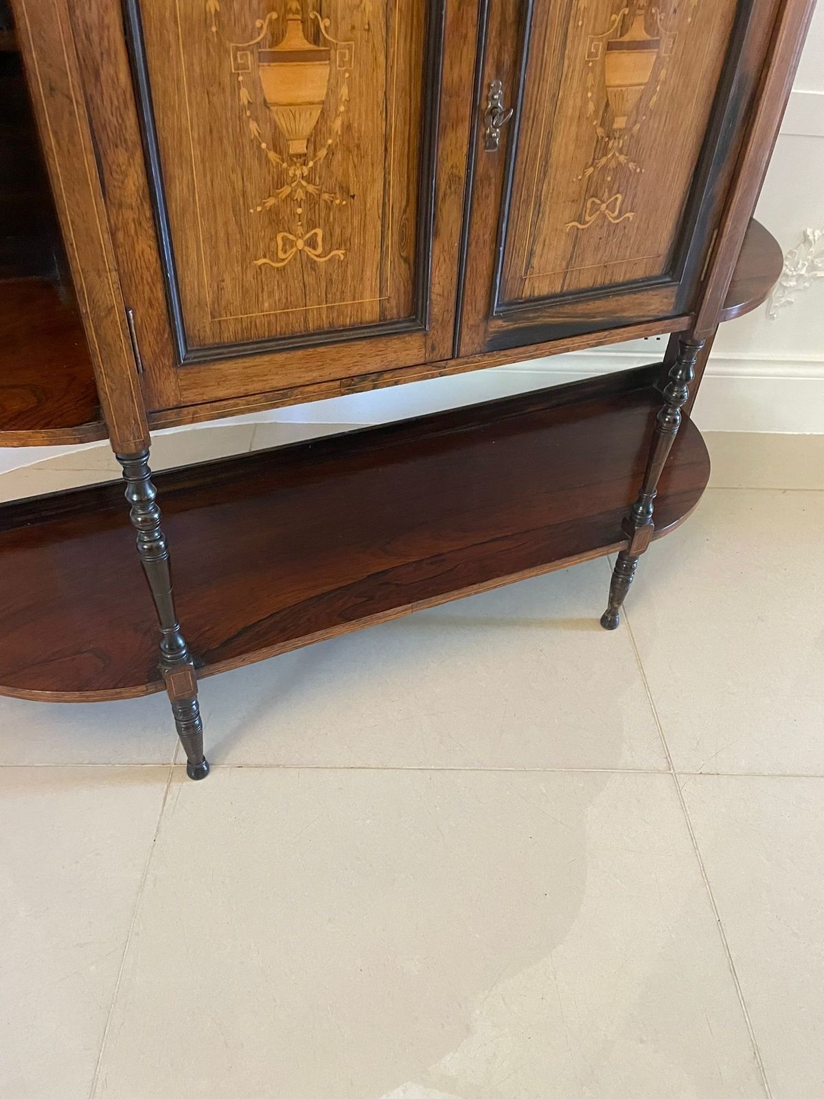 Antique Quality Rosewood Inlaid Side Cabinet photo for sale