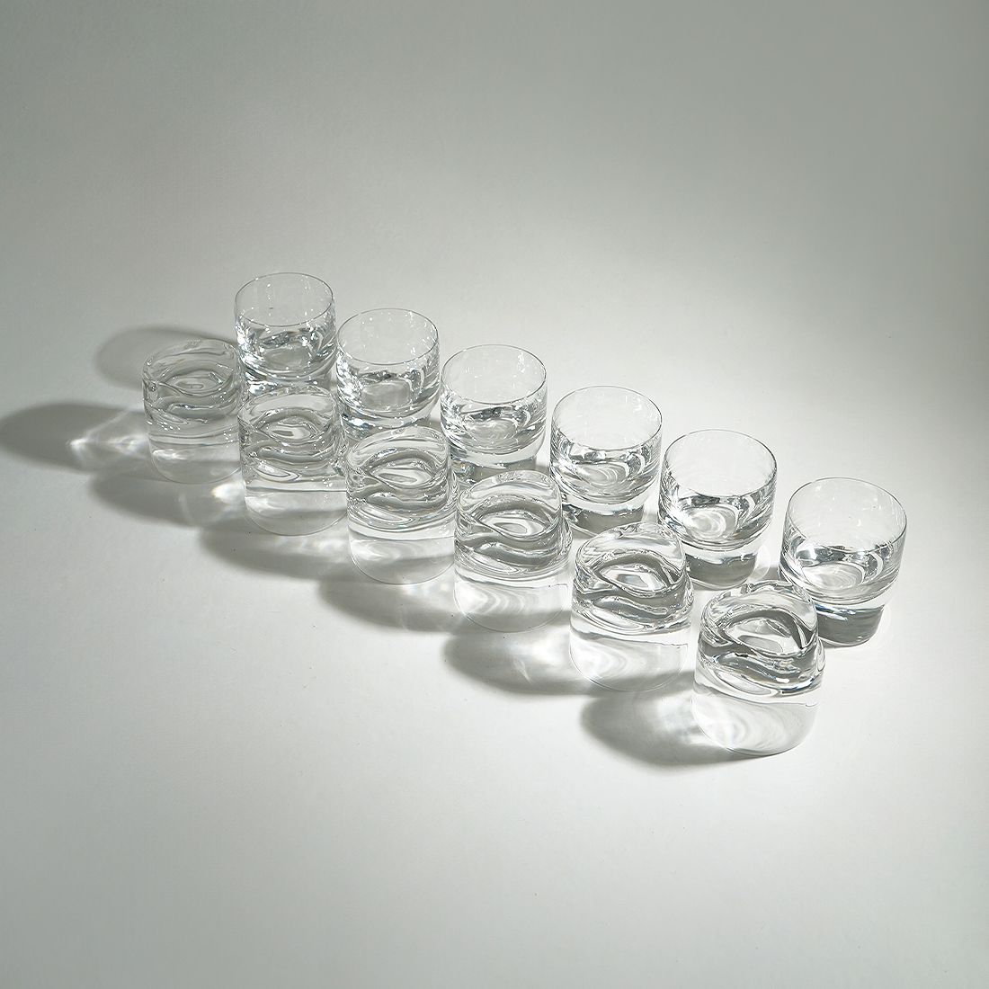 12 “Pitagora” Glasses By Marco Zanuso For Arnolfo Di Cambio, 1970s photo Home Decor