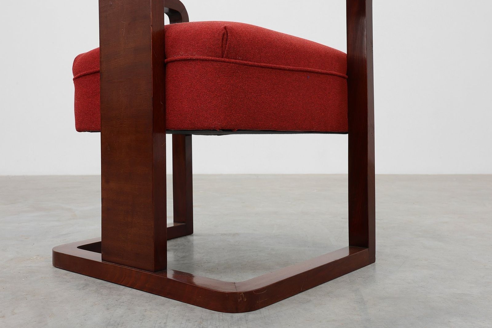 Furniture Art Deco Chairs And Ottoman, Belgium, 1920, Set Of 3 photo
