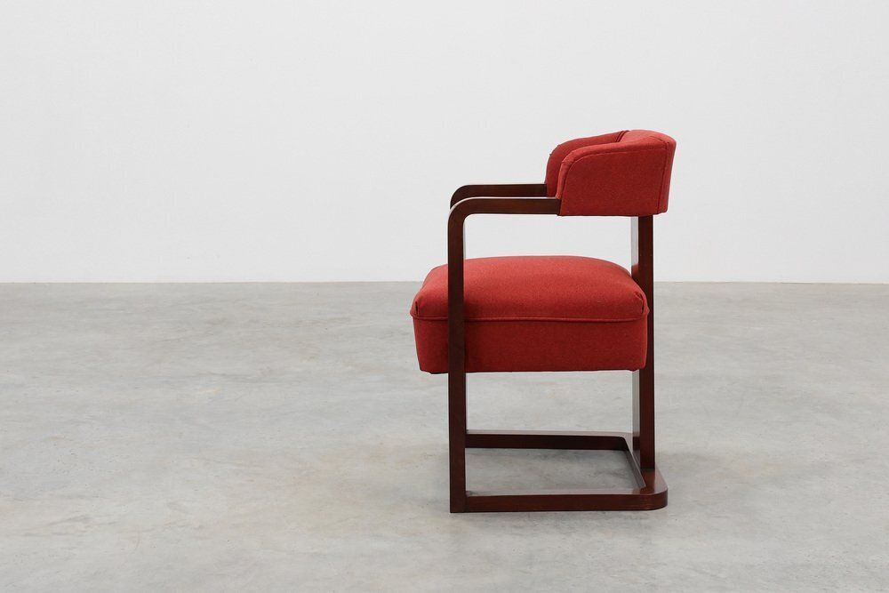 Art Deco Red Chair, Belgium, 1920 photo Furniture