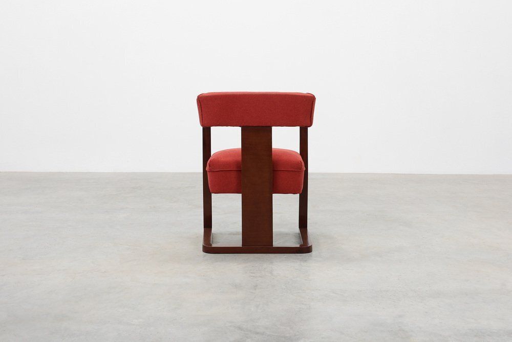 Art Deco Red Chair, Belgium, 1920 photo vinterior