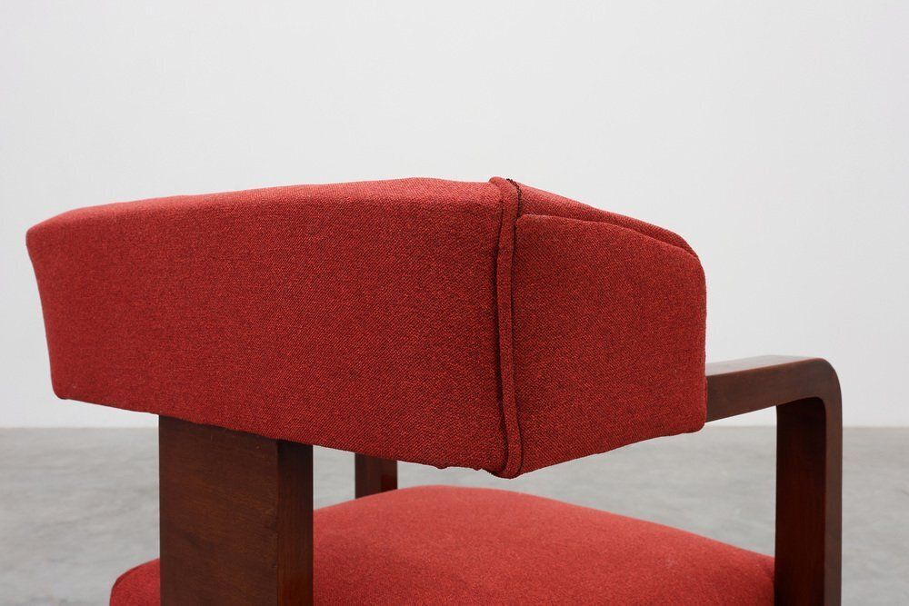photo for sale Art Deco Red Chair, Belgium, 1920