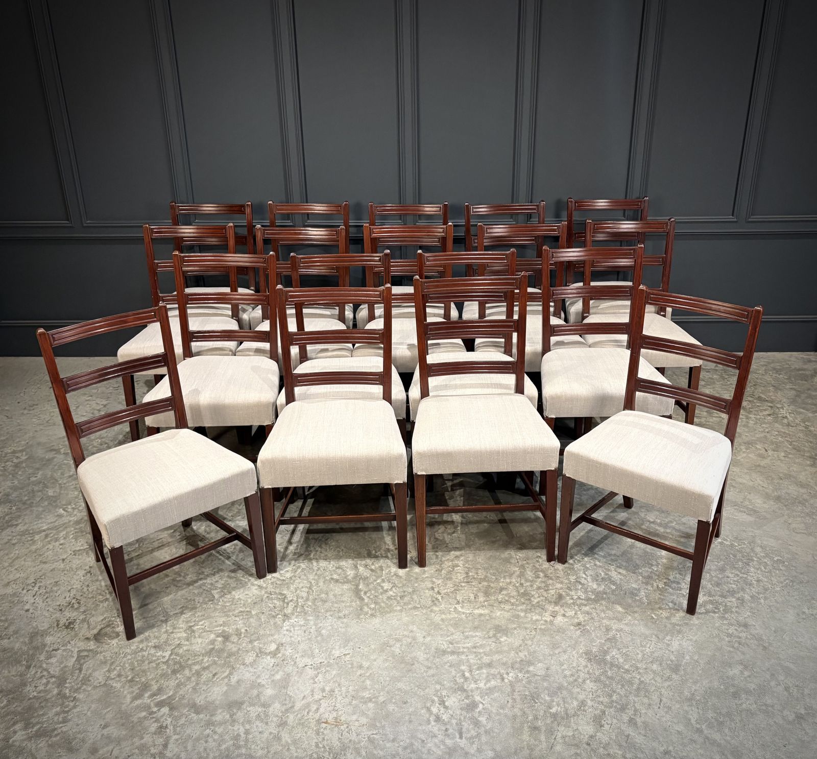 Set Of Eighteen Georgian Mahogany Dining Chairs photo vinterior