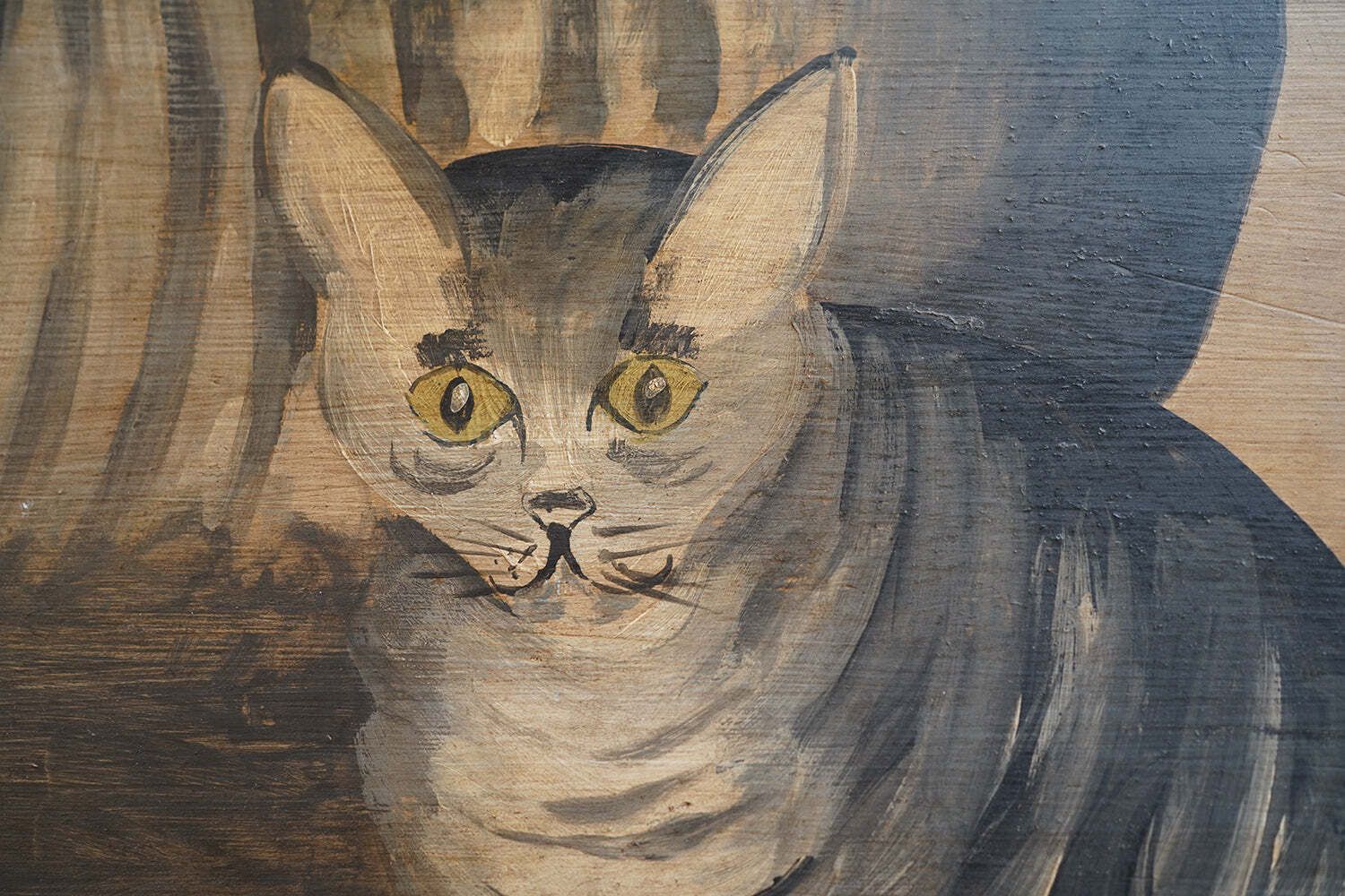 photo buy An Early 19thc English Naïve School Oil On Panel Of Kittens Playing With A Reel Of Thread C.1830 40