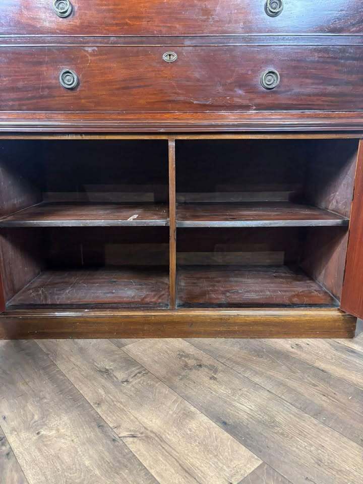 19th Century Mahogany Astral Glazed Secretaire Bookcase photo furniture