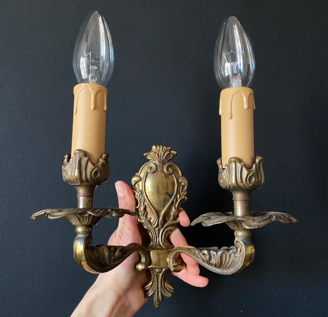 photo for sale Duty Free Oven USA. Pair Of Antique Wall Lights