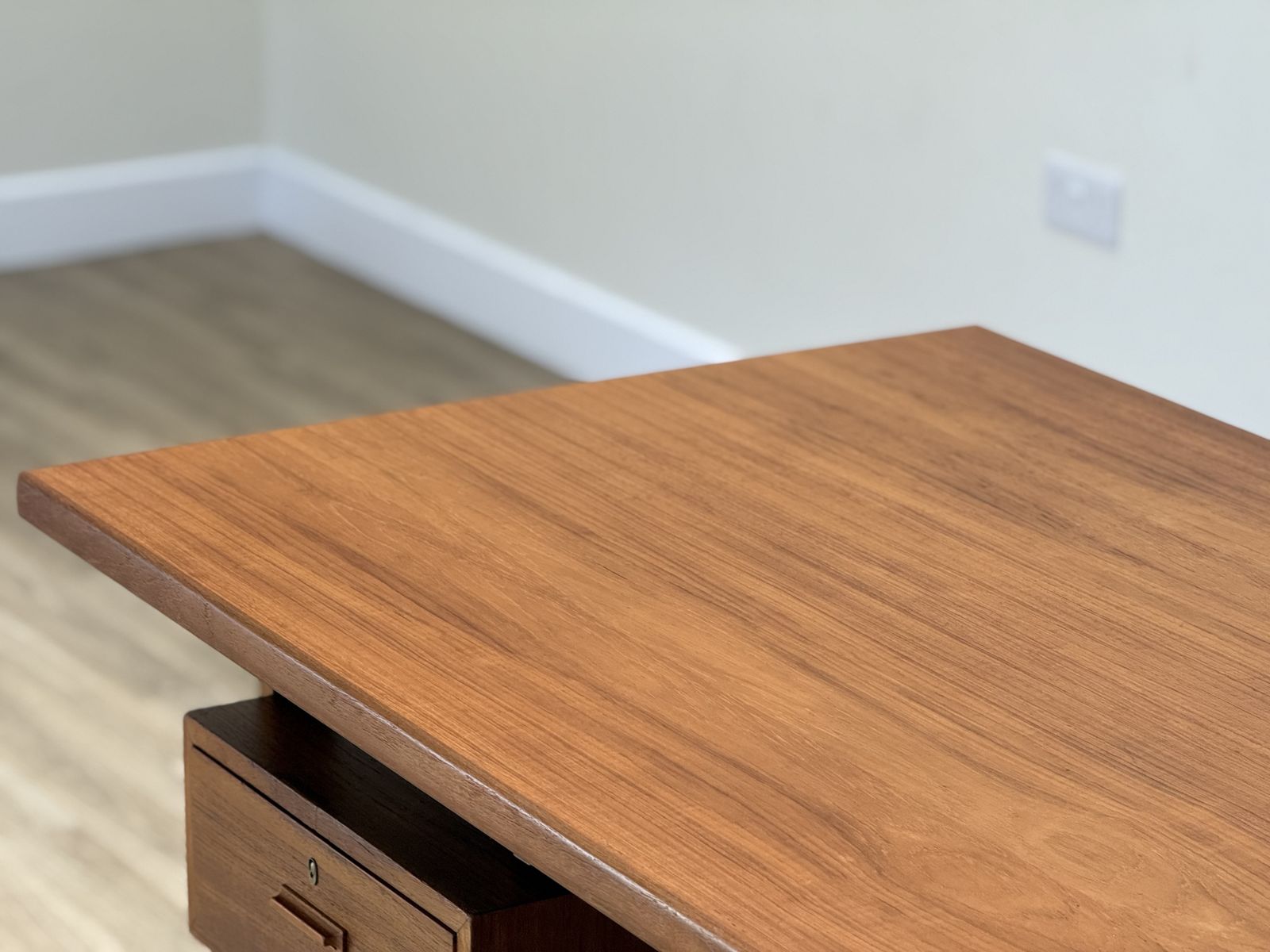 Furniture Jørgen Clausen For Brande Møbelfabrik – Large Danish Executive Desk, 1950s (Teak) photo
