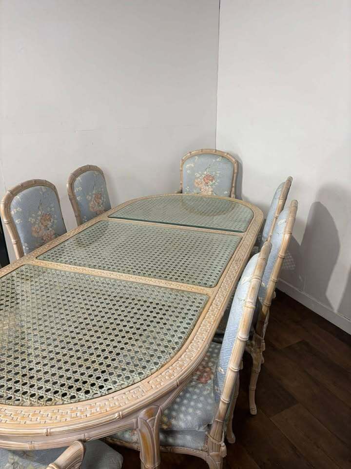 899.0 Eastern Influenced Bamboo Style Dining Suite photo