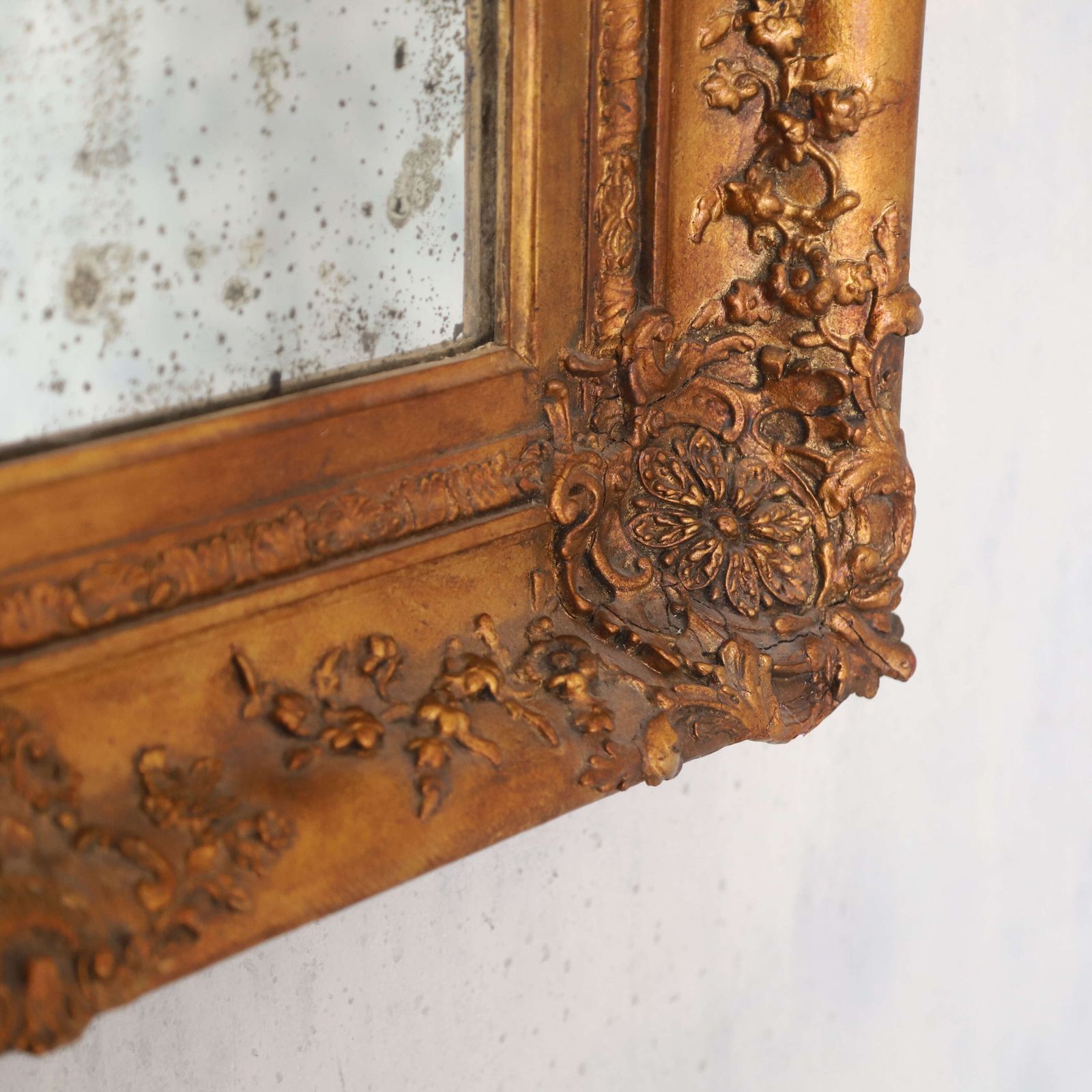 English Country House Oil Gilt Mirror With Foxed Plate, Early 19th Century Circa 1830 photo Home Decor