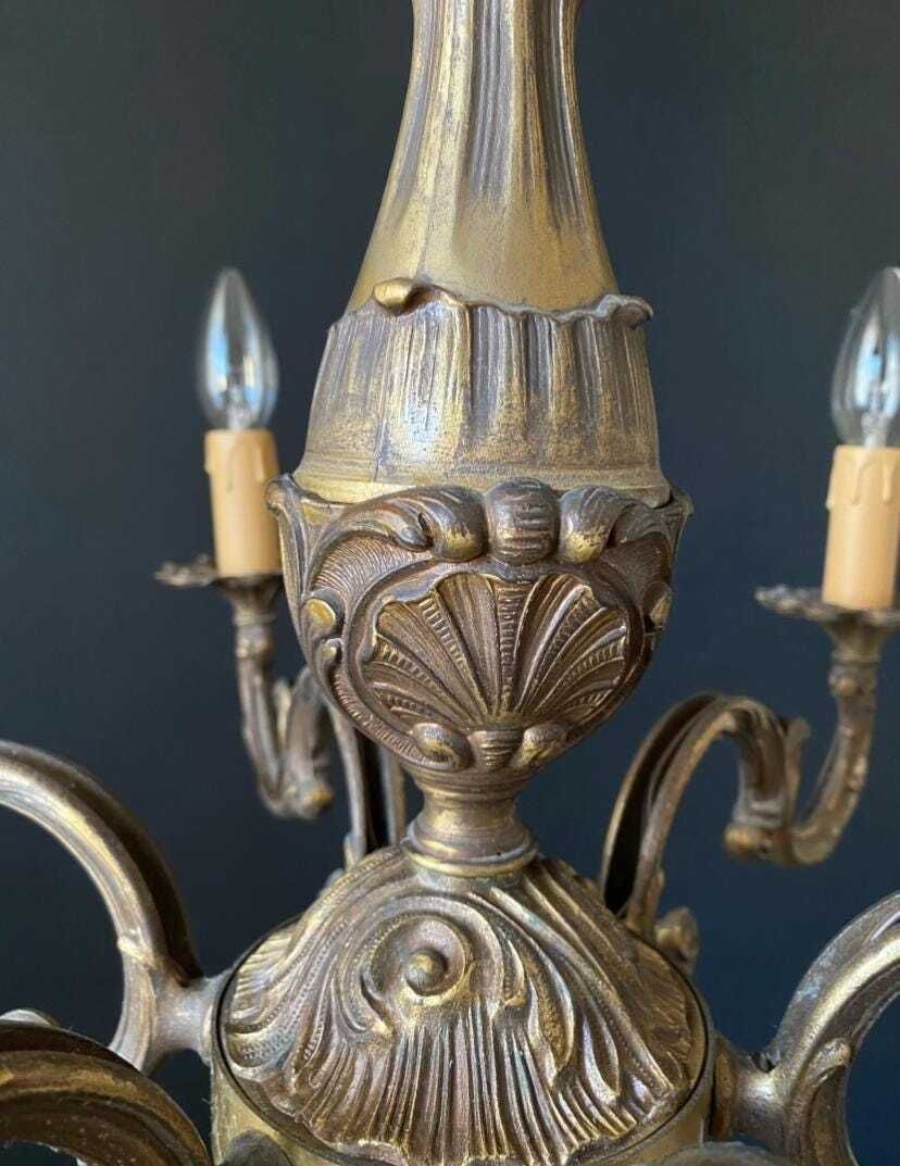 photo for sale Duty Free USA. Lustre en laiton d'époque