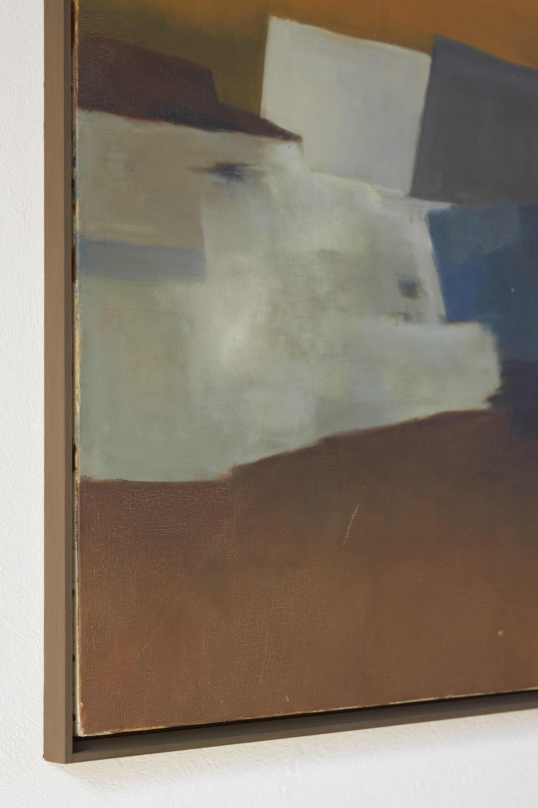 Abstract Landscape In Oil On Canvas By Marie Louise Hardy, C1960 photo vinterior