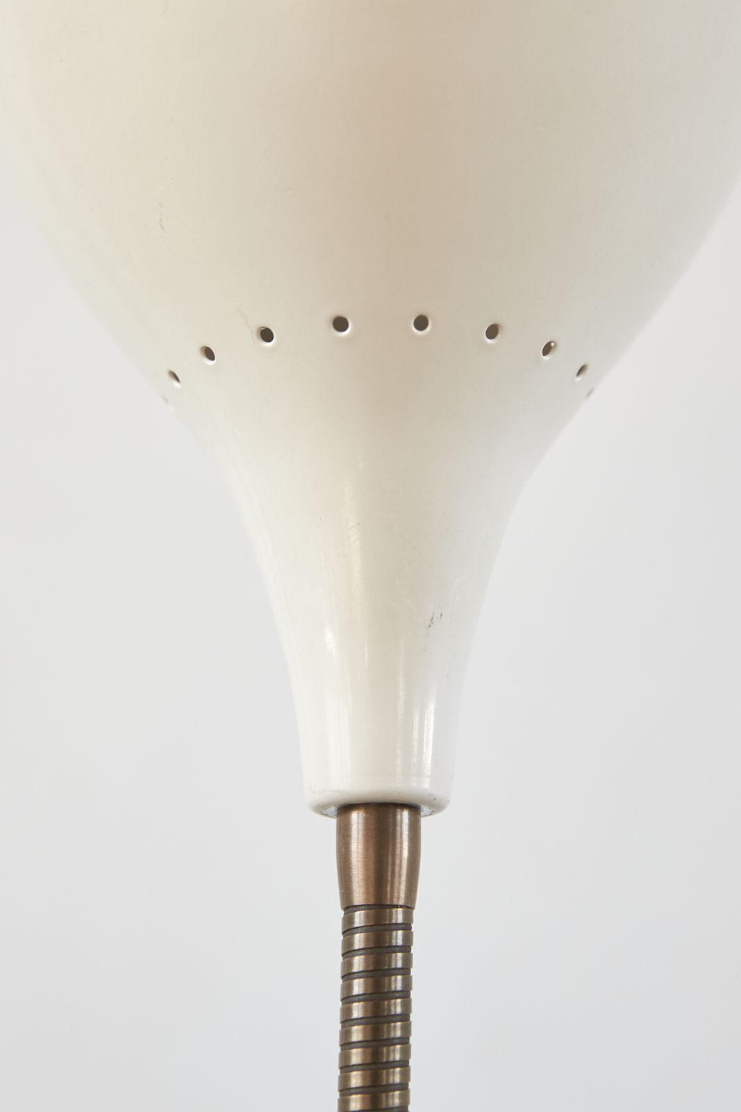 Triple Shade 1950's Italian Brass And Aluminium Stilnovo Floor Light photo vintage