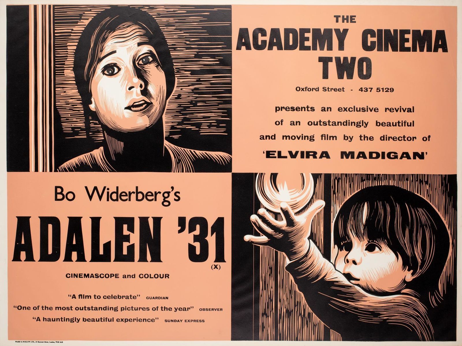 Adalen '31 1970s Academy Cinema London Uk Quad Film Poster, Strausfeld. photo furniture