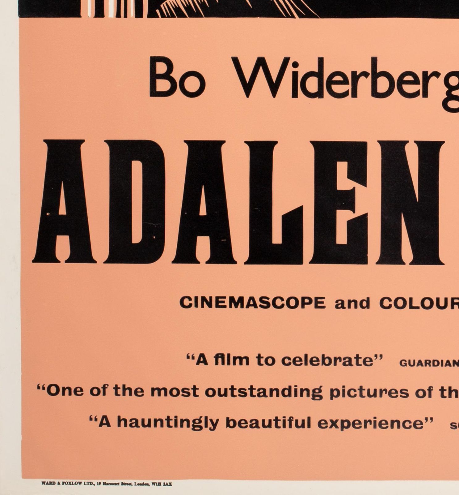 Adalen '31 1970s Academy Cinema London Uk Quad Film Poster, Strausfeld. photo 596.0