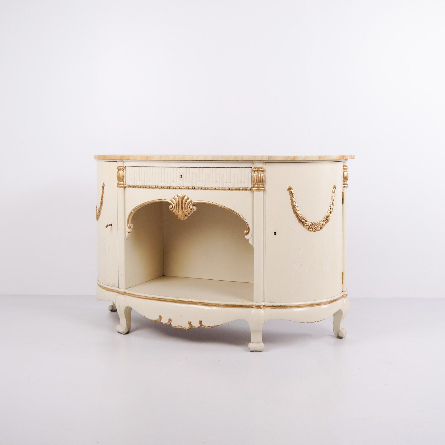 Empire Sideboard With Marble Top By P. Svensen, Copenhagen, Antique Danish Furniture From 1920s photo furniture
