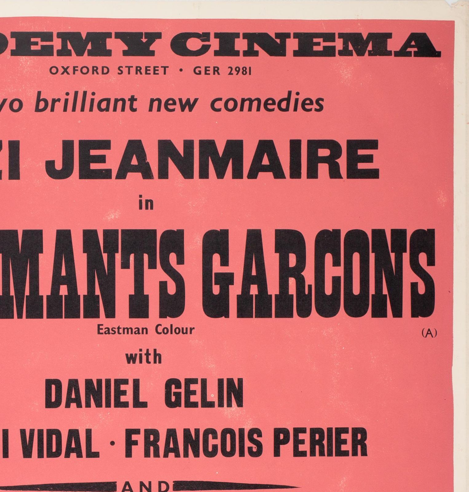 Charmants Garcons/Persons Unknown 1959 Academy Cinema Film Poster, Strausfeld. photo 561.0