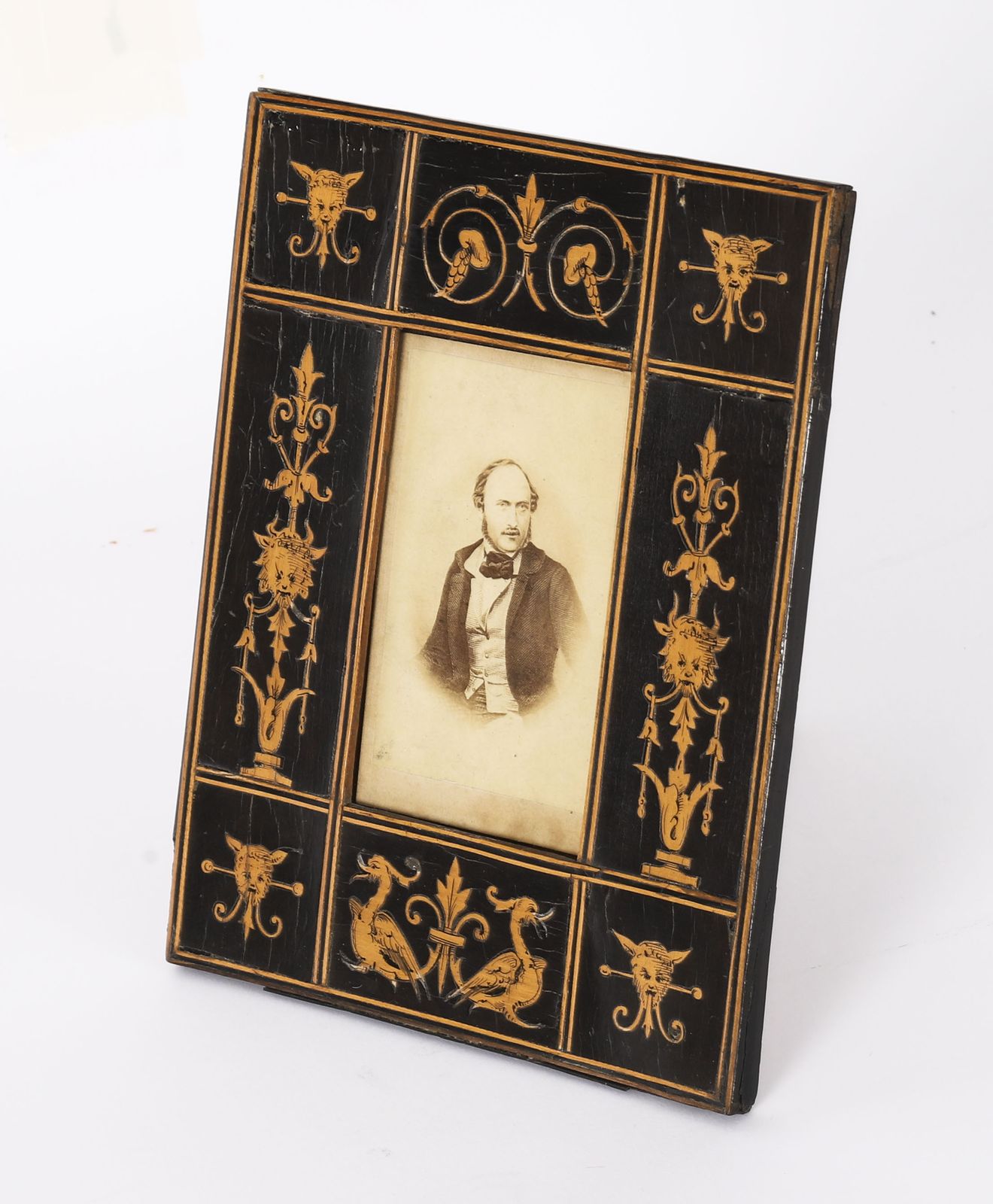 Vintage Sorrento Olive Wood Rectangular Portrait Photo Frame19thc 19.5x10cm photo furniture