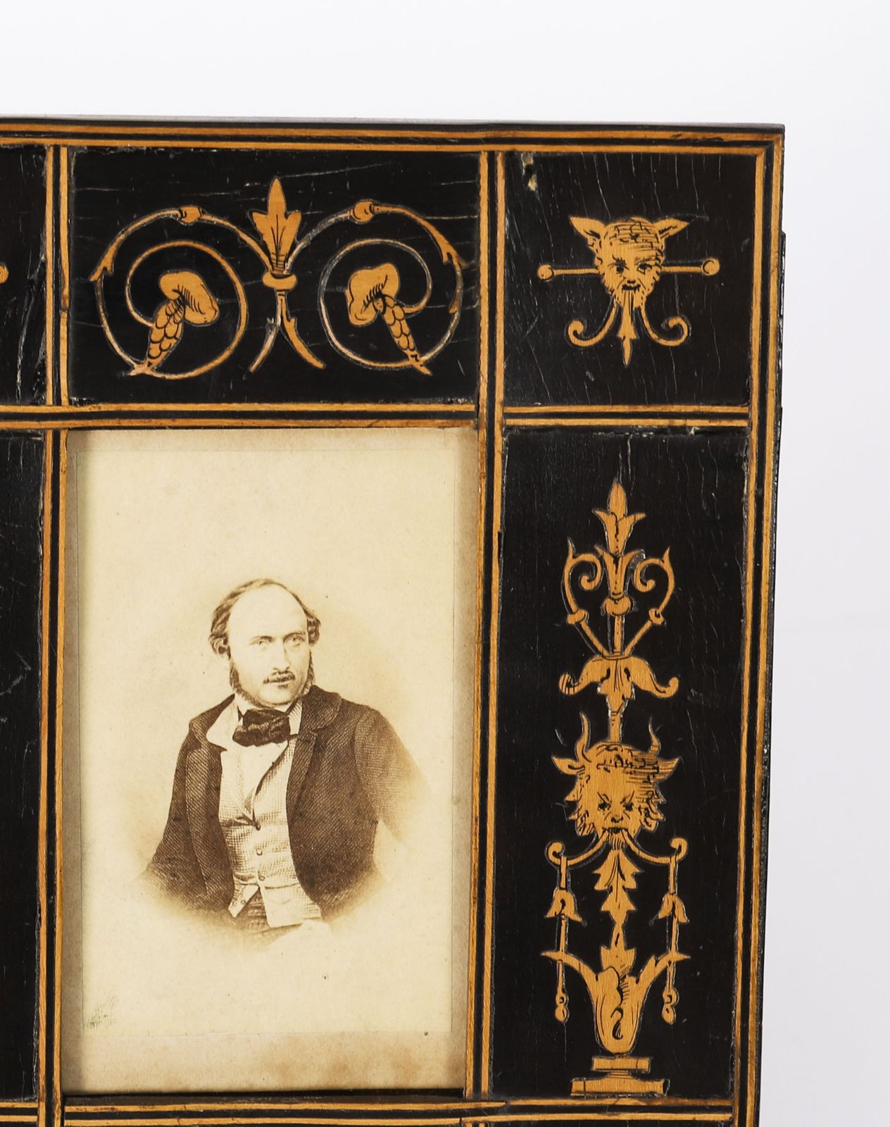 Vintage Sorrento Olive Wood Rectangular Portrait Photo Frame19thc 19.5x10cm photo vinterior