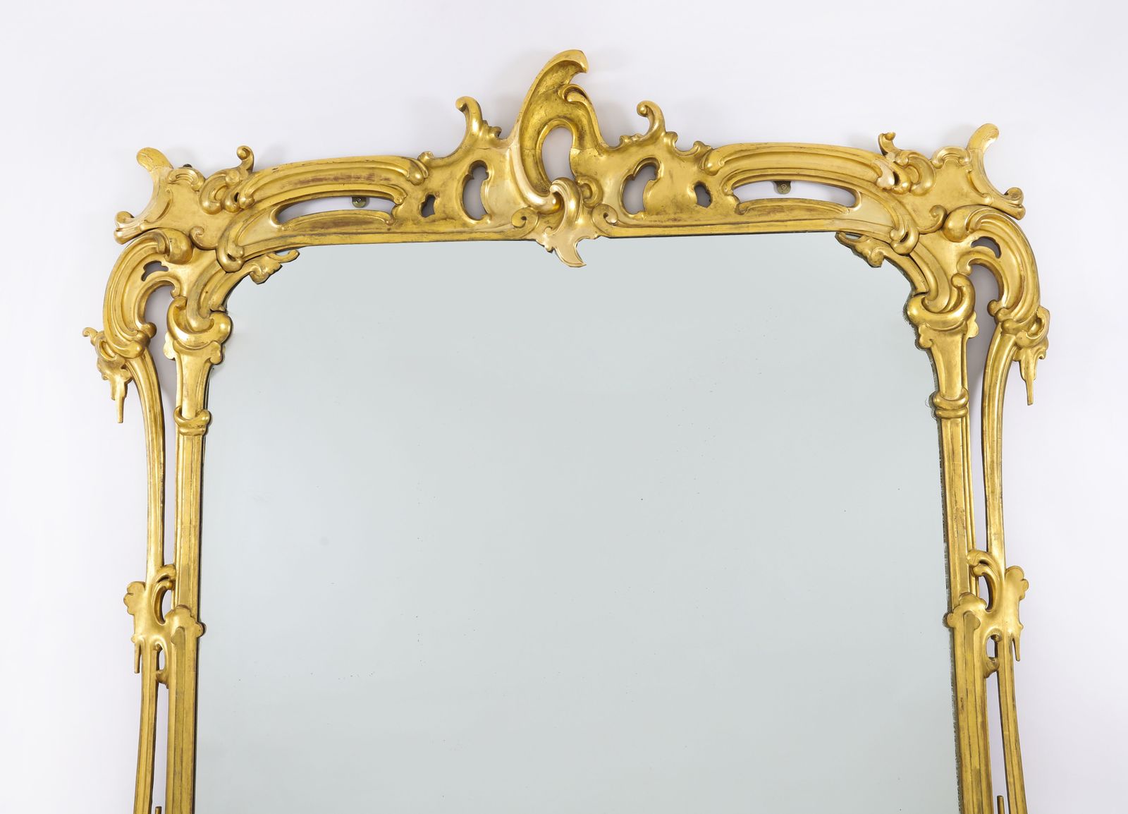 Large Rococo Revival Giltwood Wall Mirror C.1850   205x206cm  19th C photo Home Decor