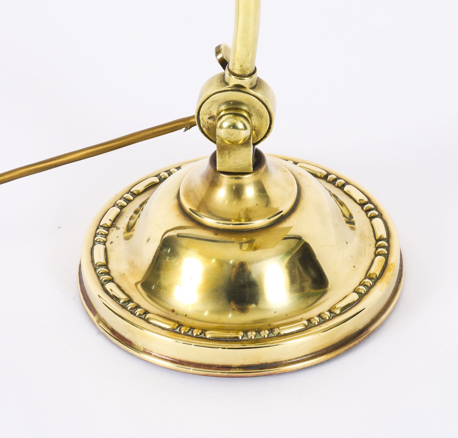 photo for sale Art Deco Articulated Brass Bankers Lamp  20th C