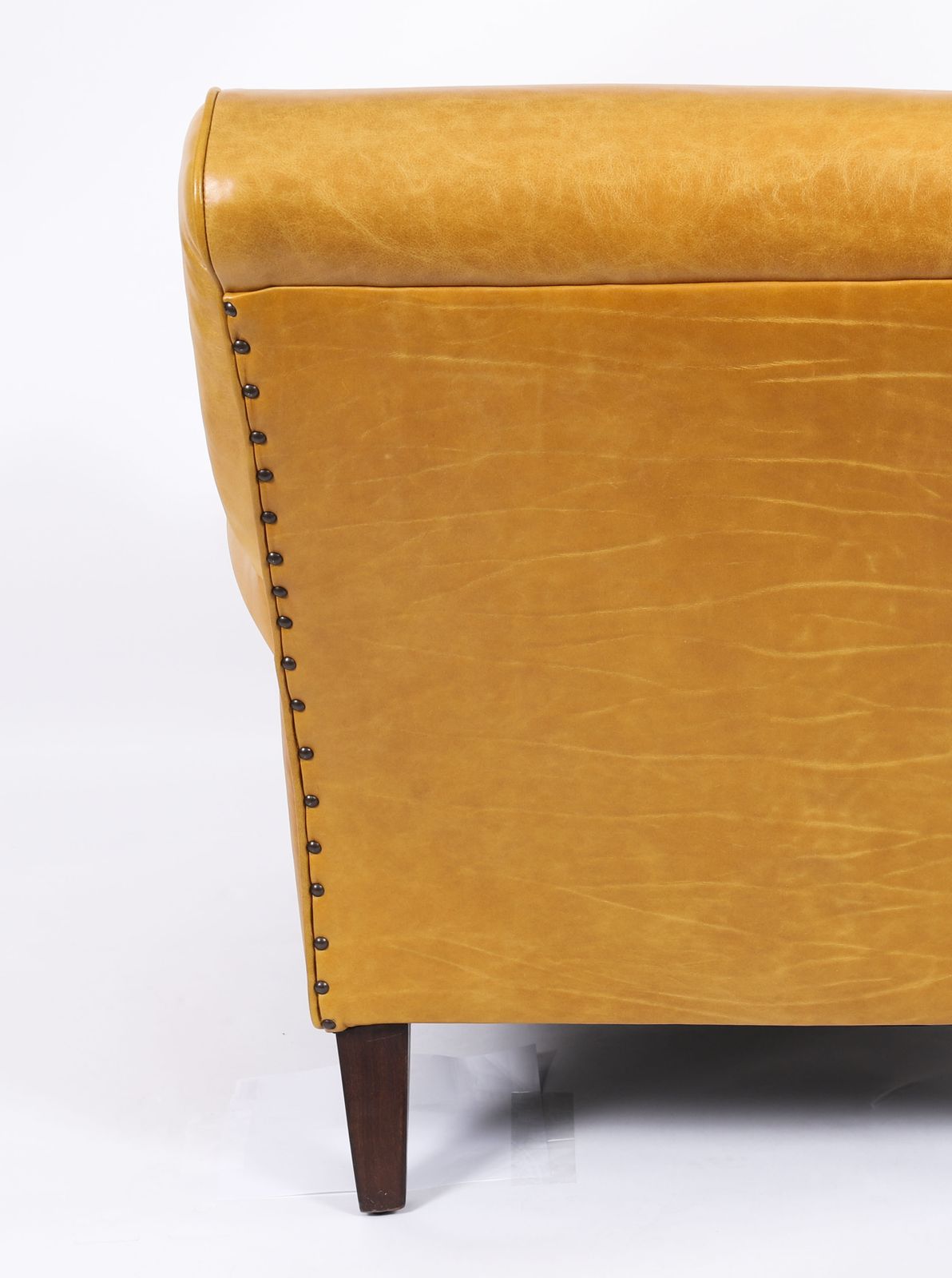 2250.0 English Art Deco Club Leather Armchair Caramel Tan, Circa 1930 photo