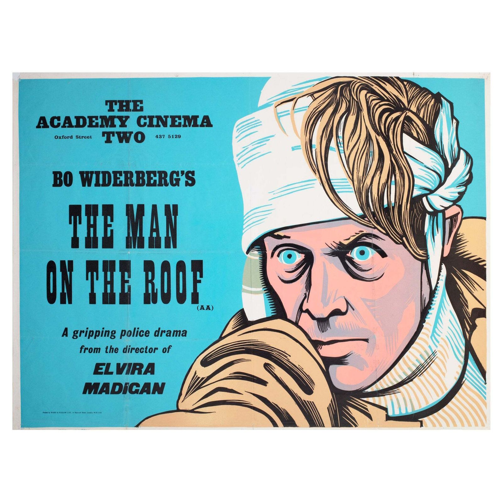 The Man On The Roof 1976 London Uk Quad Film Movie Poster, Strausfeld.