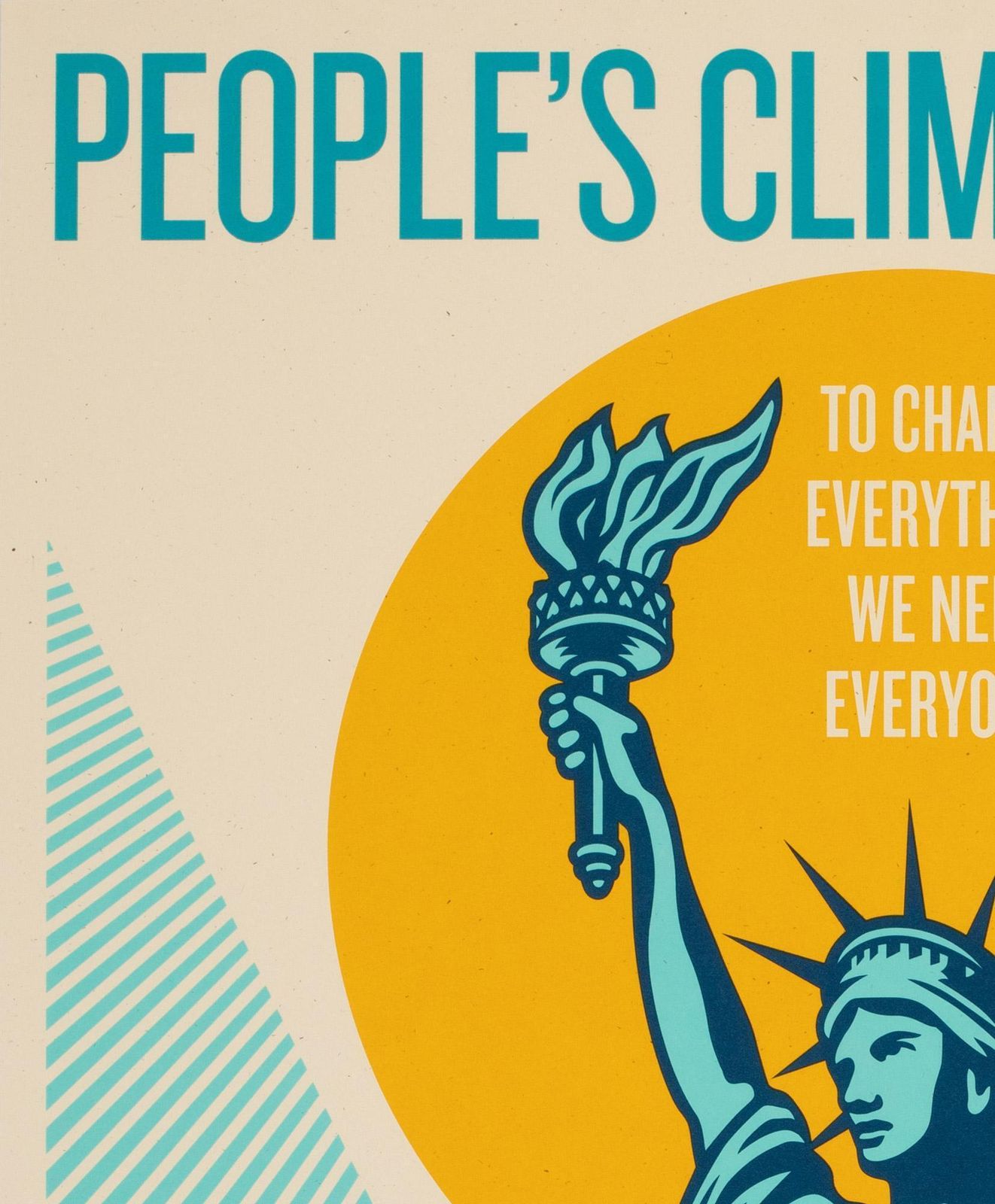 People's Climate March 2014 Protest Signed Limited Edition Print, Shepard Fairey. photo vinterior