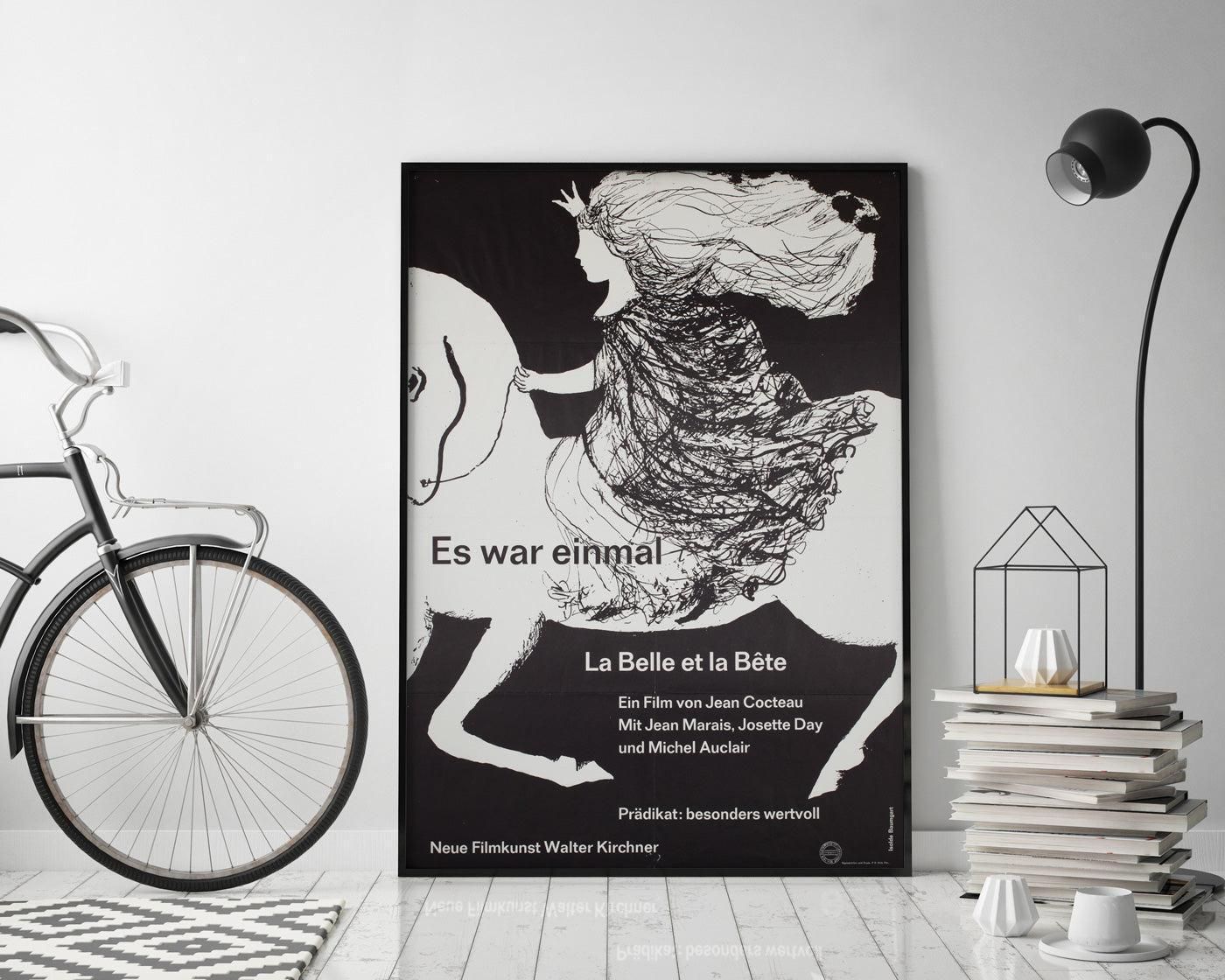 La Belle Et La Bete C1960s German A1 Film Poster, Isolde Baumgart photo furniture