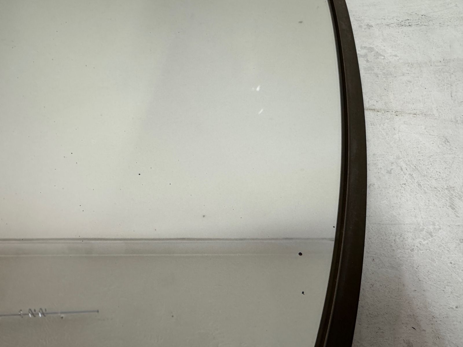 795.0 1950s Italian Brass Shield Shape Mirror photo