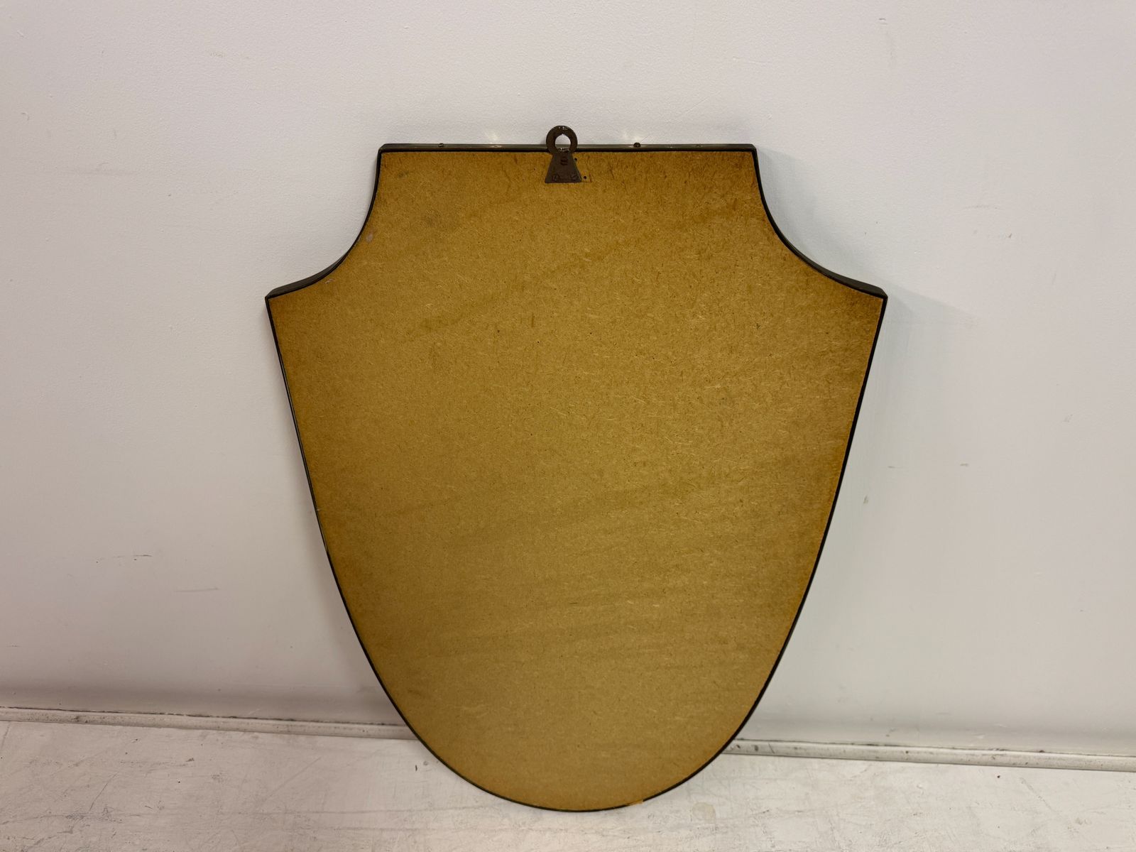 photo buy 1950s Italian Brass Shield Shape Mirror