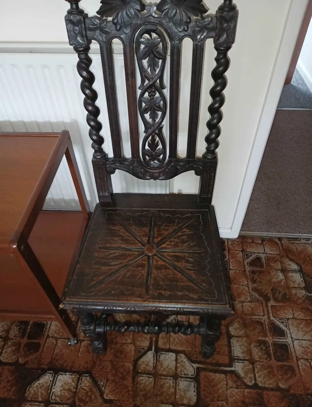 photo for sale Late Victorian Barley Twist Oak Chair