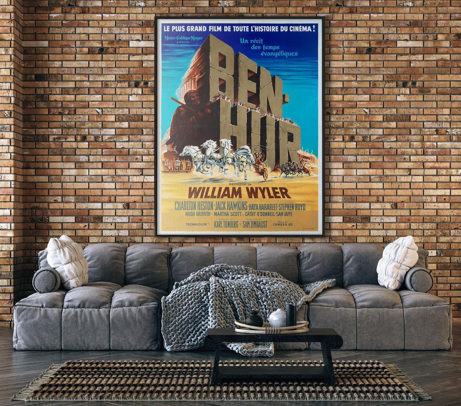 Ben Hur 1960 French Grande Style B Film Poster photo furniture