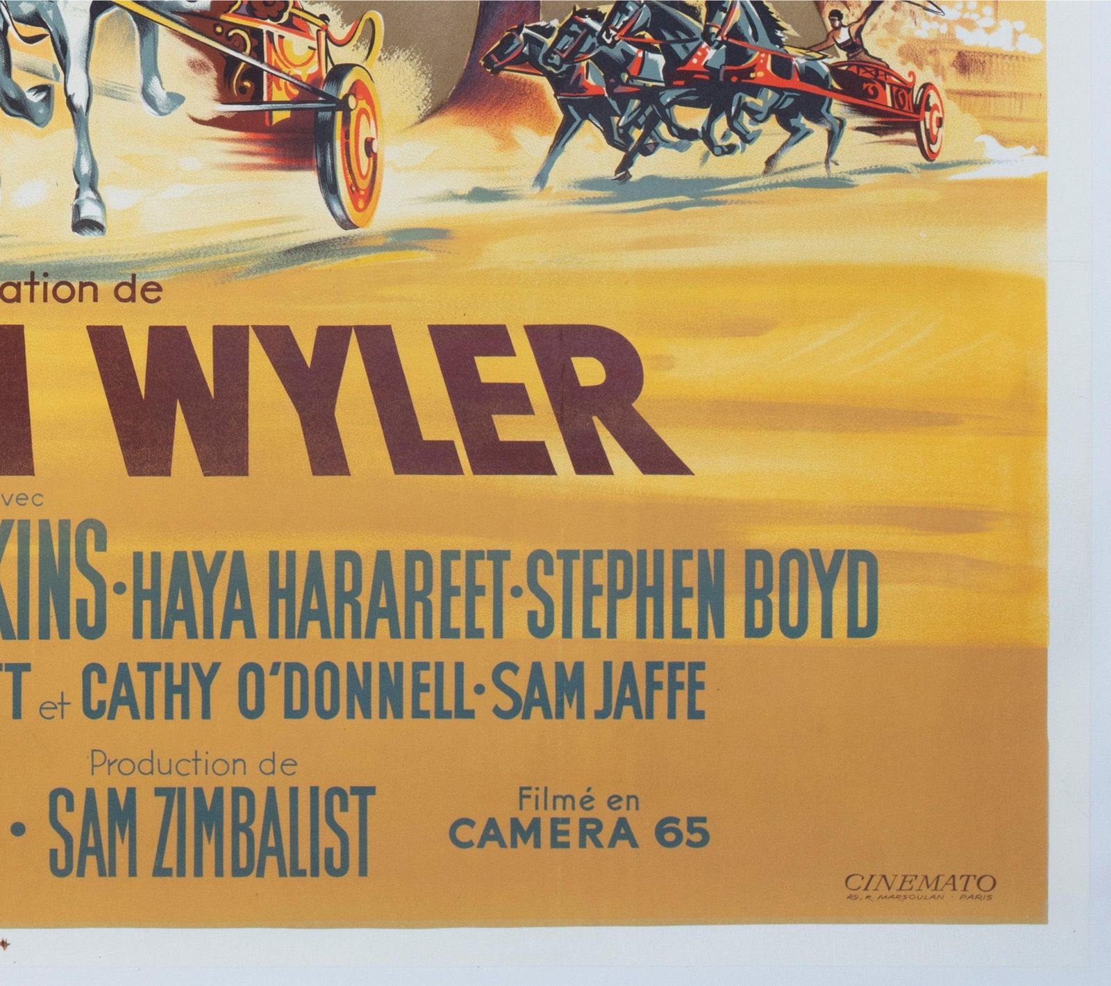 Ben Hur 1960 French Grande Style B Film Poster photo vintage