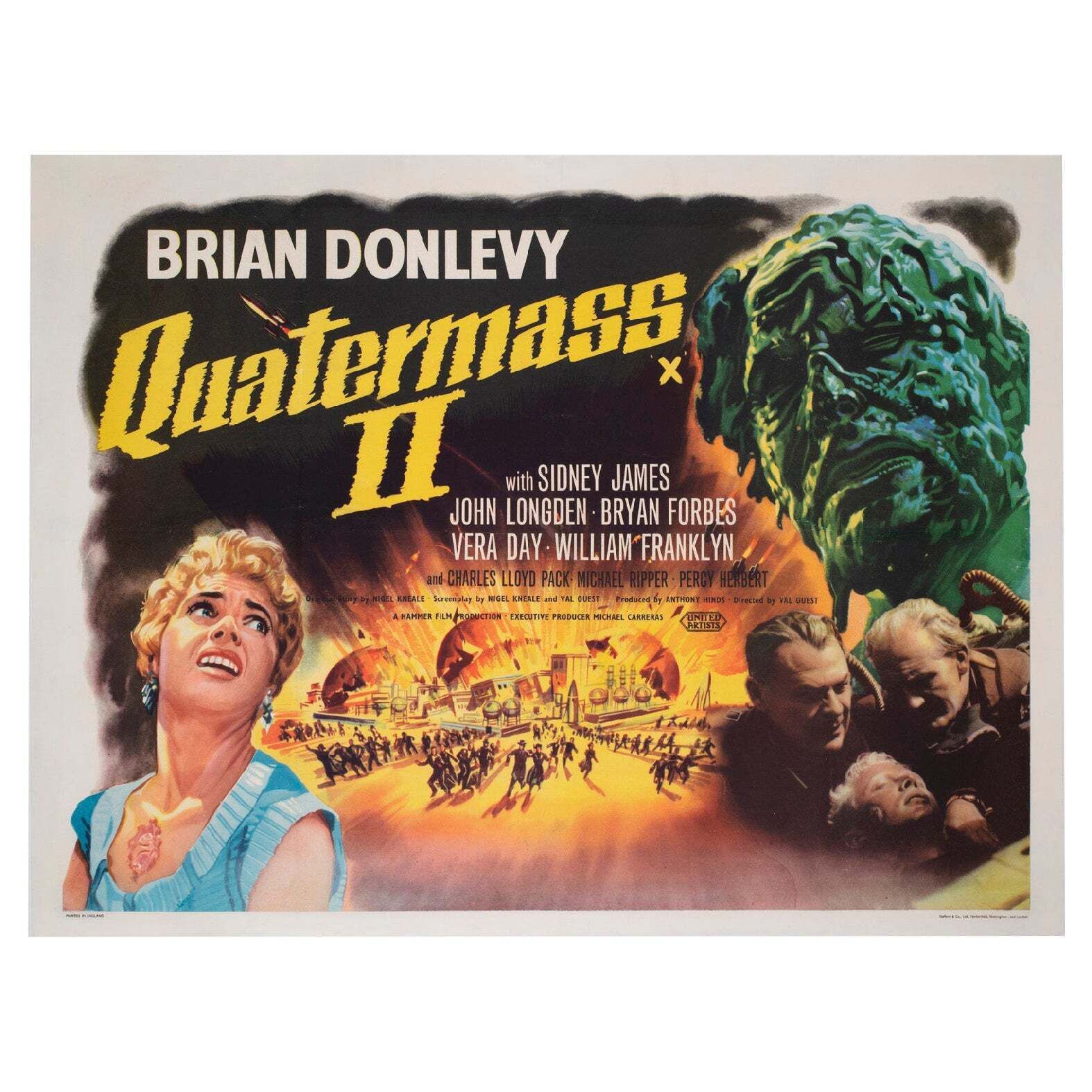 Quatermass II 1957 Uk Quad Film Poster