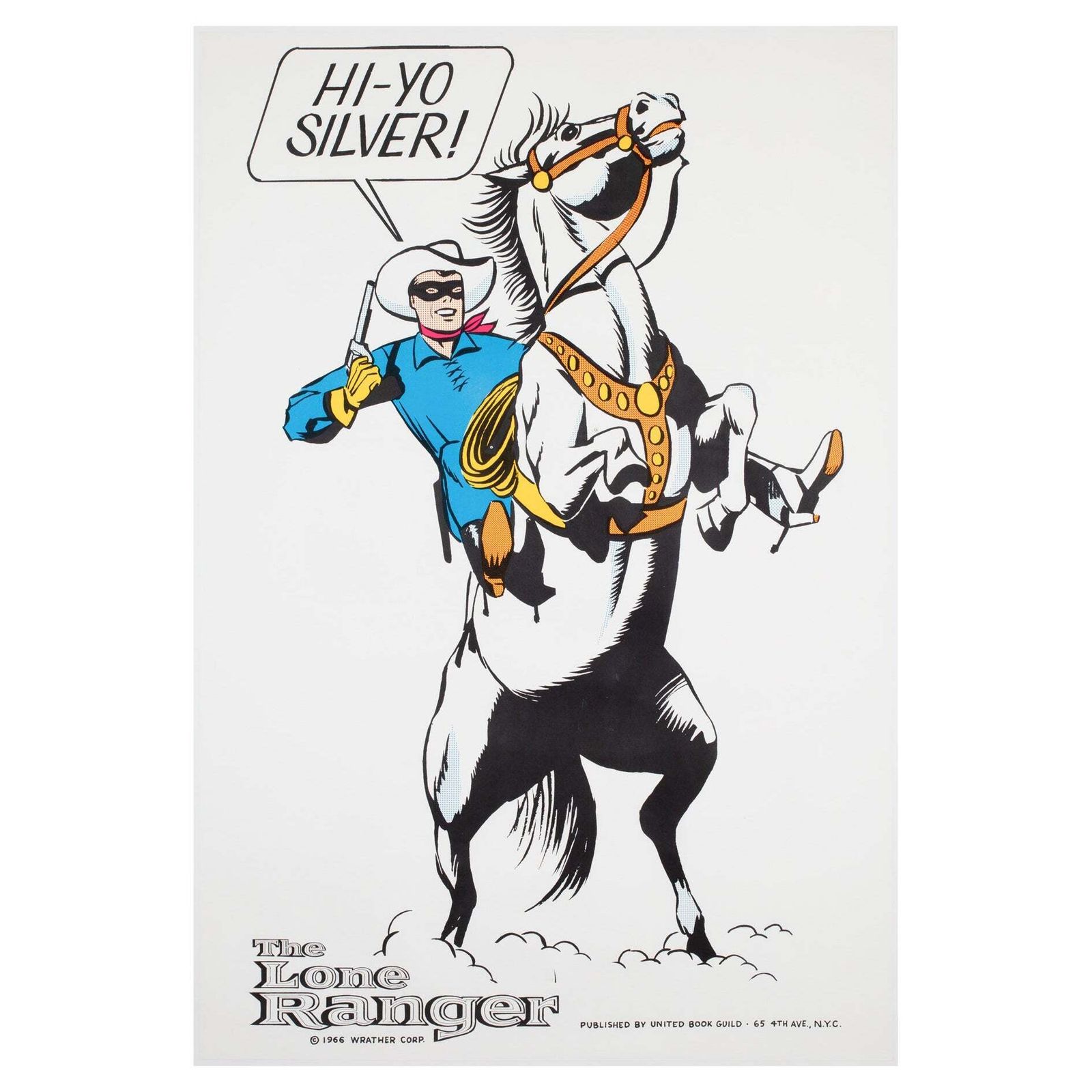Original Vintage Hi Yo Silver The Lone Ranger, Us Poster, 1966.