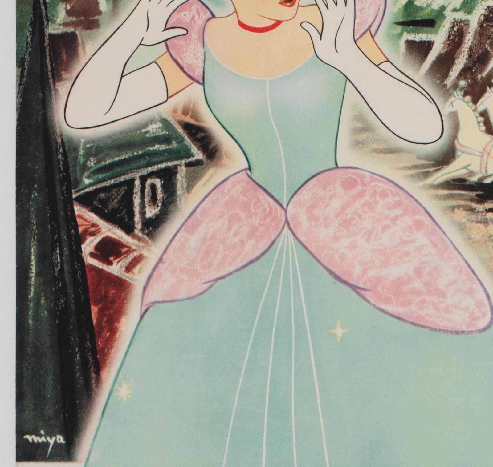 Cinderella R1950s Japanese B2 Film Movie Poster, Disney. photo 1529.0