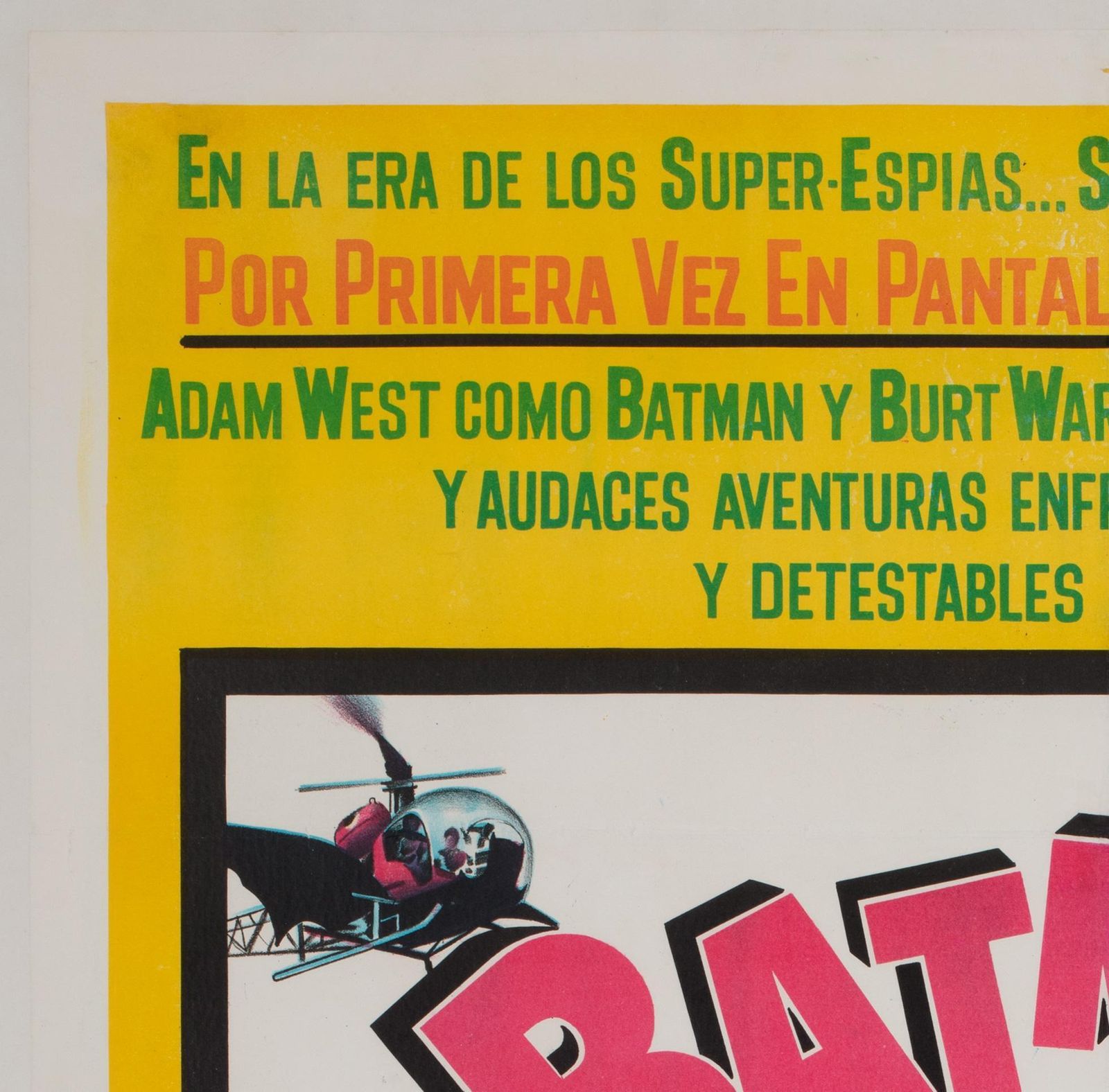 Affiche de cinéma argentine Batman 1966. photo for sale