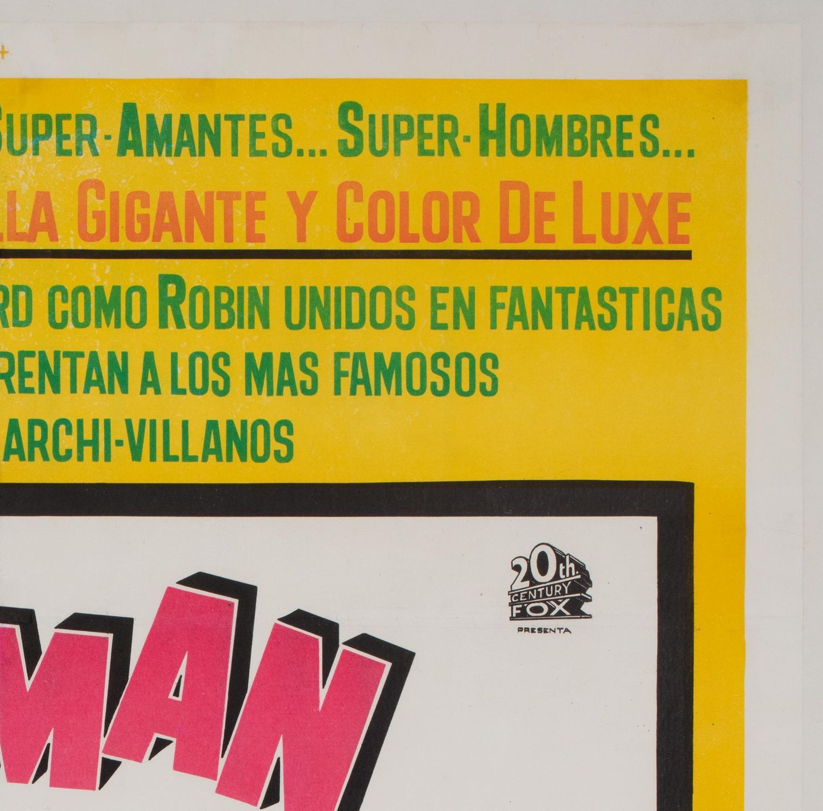 Affiche de cinéma argentine Batman 1966. photo Art