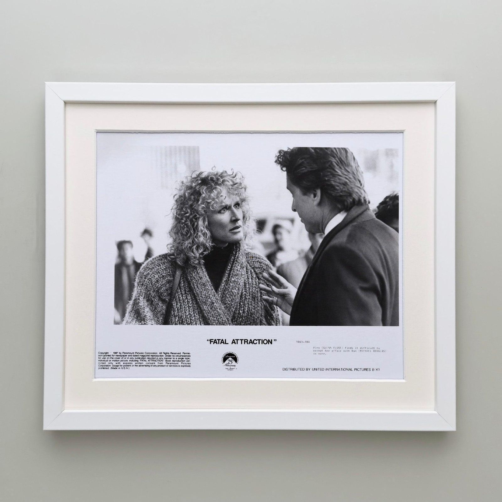 Photo de presse du film Fatal Attraction (1987), encadrée photo Art