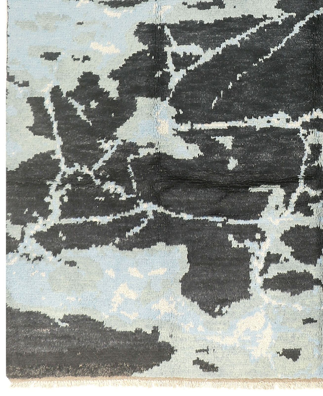 Modern Abstract Blue Black Marble Contemporary Area Rug 251 X 305 Cm photo furniture