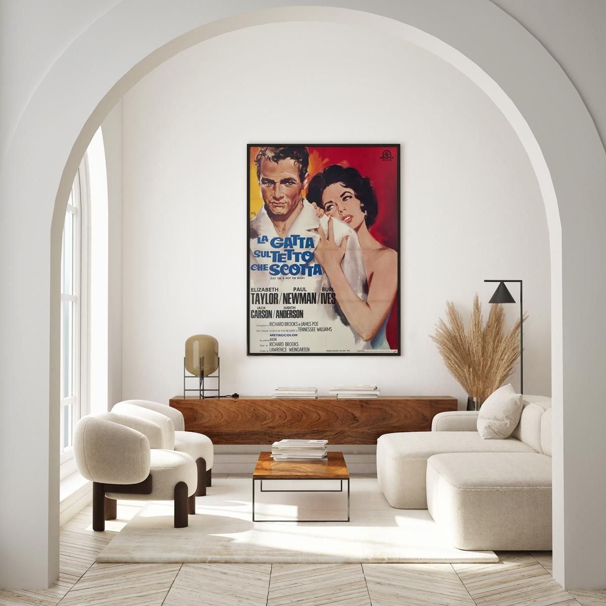 Cat On A Hot Tin Roof R1966 affiche de film italienne 2 Foglio, Silvano Campeggi. photo furniture