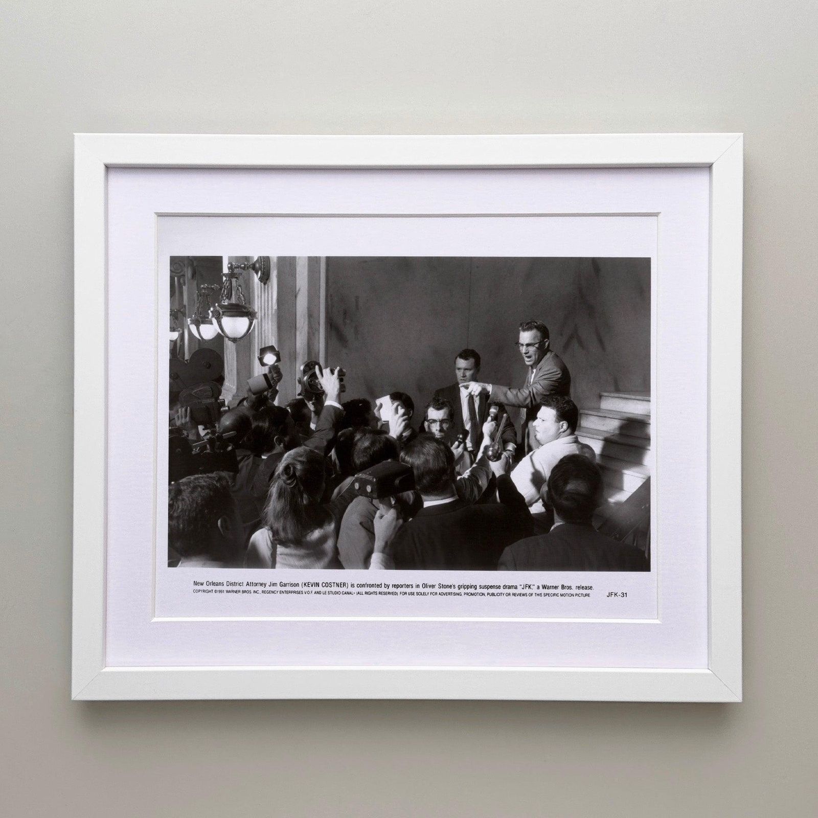 Photo de presse encadrée, JFK, 1991 photo for sale